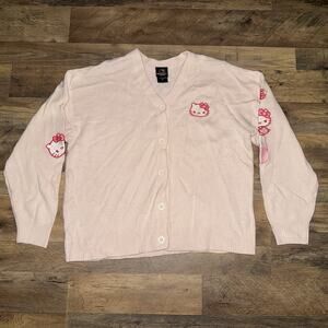 Hello Kitty Sanrio Strawberry Milk Cardigan Sweater Pink XLarge Hot Topic